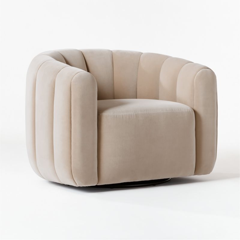 Fitz Grey Swivel Chair - Image 2