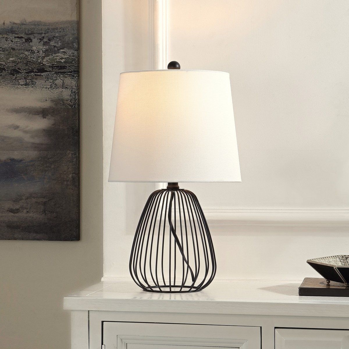 Seine 19 Inch Table Lamp - Black - Safavieh - Image 2
