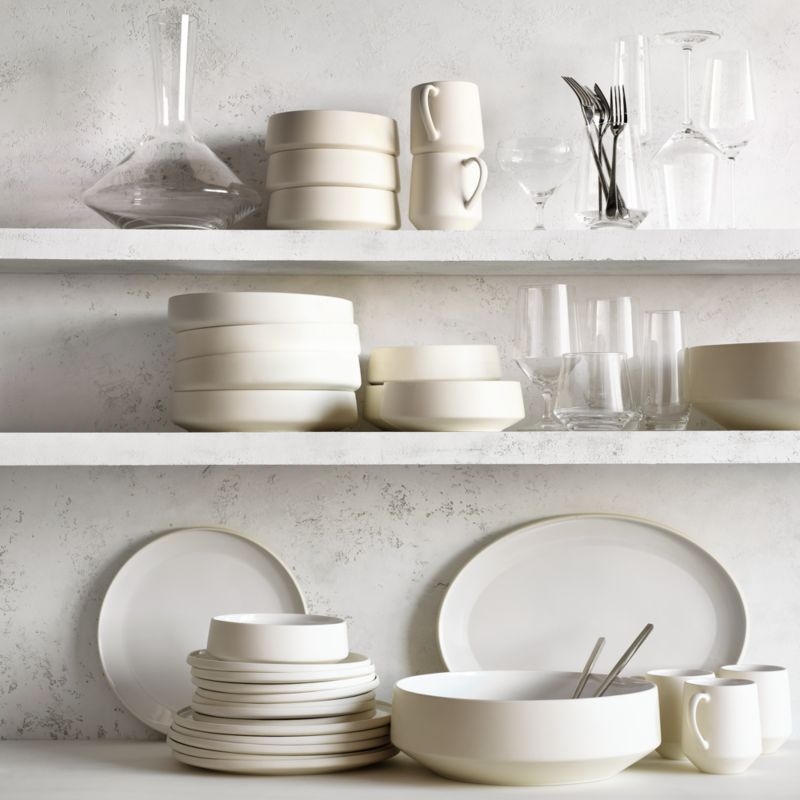 Tour White Porcelain 16-Piece Dinnerware Set - Image 2