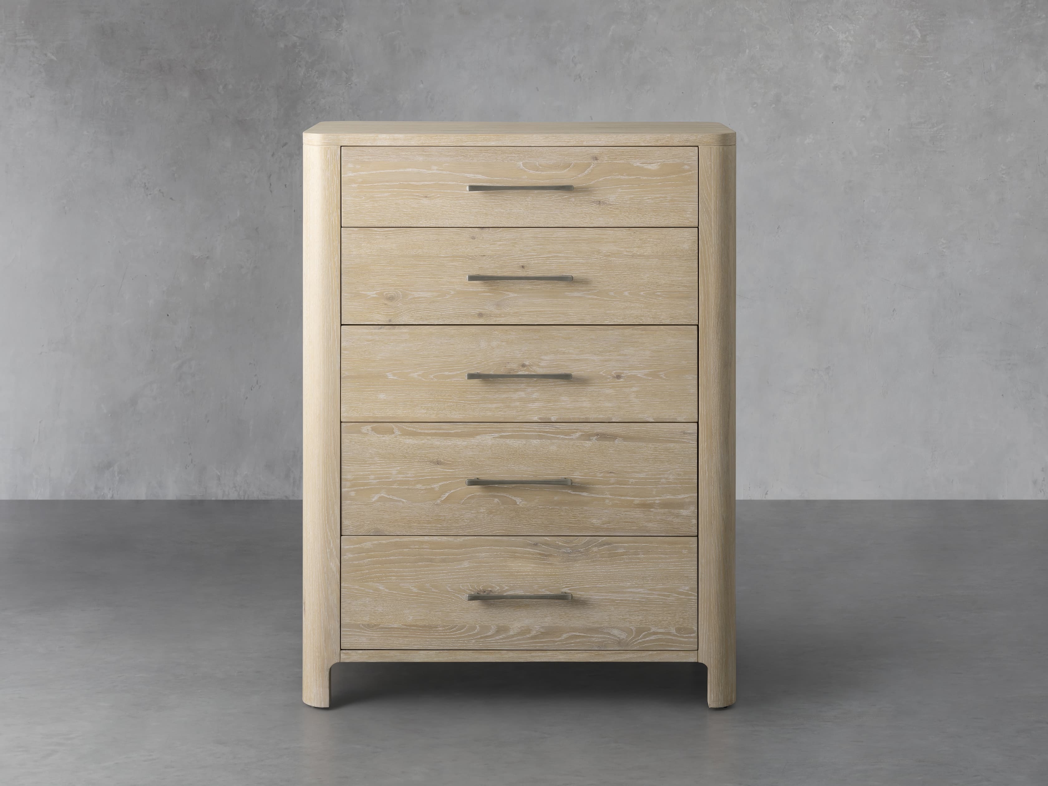 Calista Five-Drawer Dresser in Wood Natural  Sand - Image 0