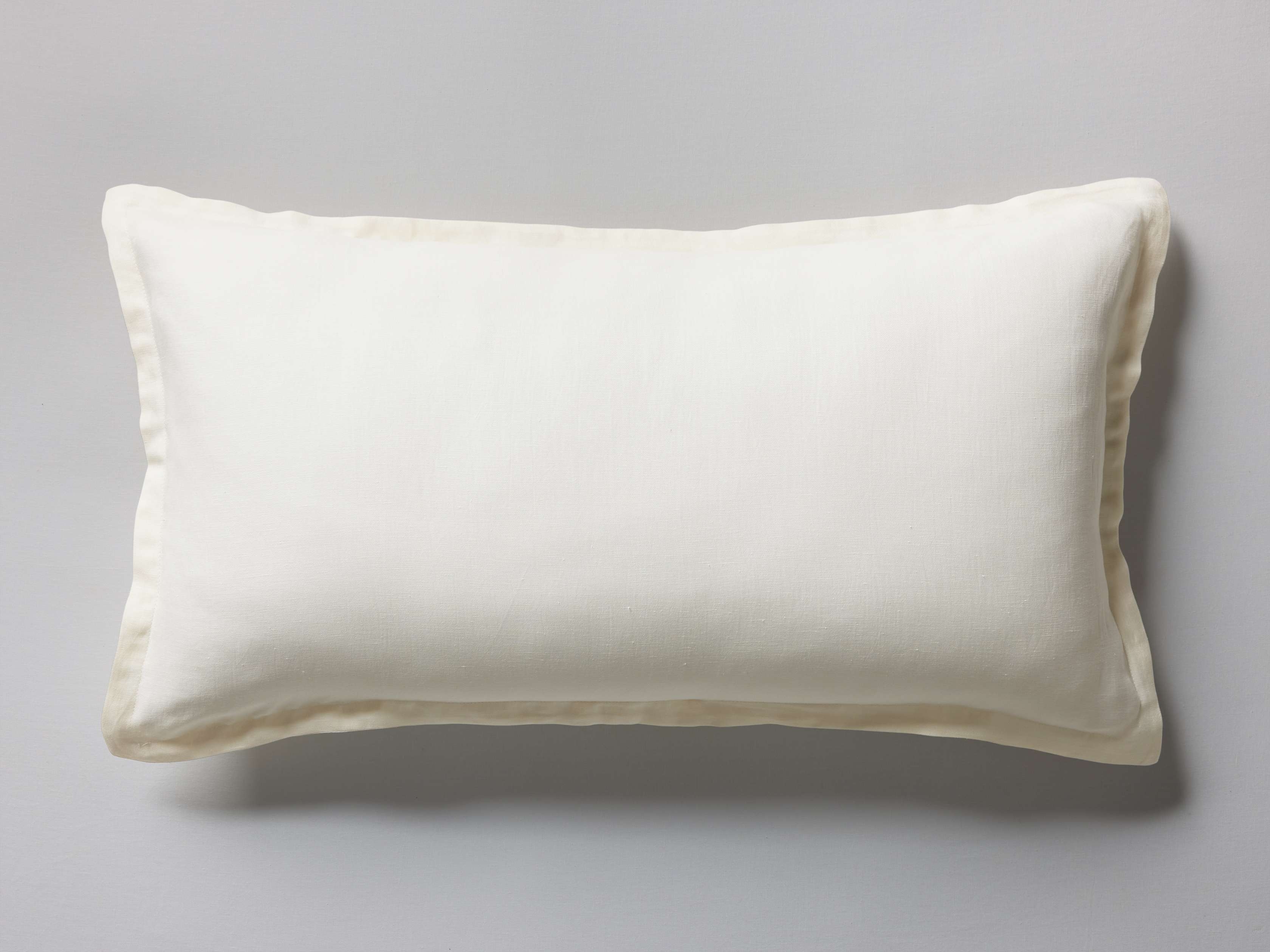 Cupro Sham in Ivory Linen Standard White   - Image 0