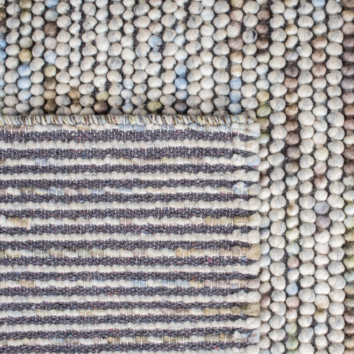 Safavieh Hand Woven Area Rug, NAT620D, Ivory/Multi, 8' X 8'  - Image 5