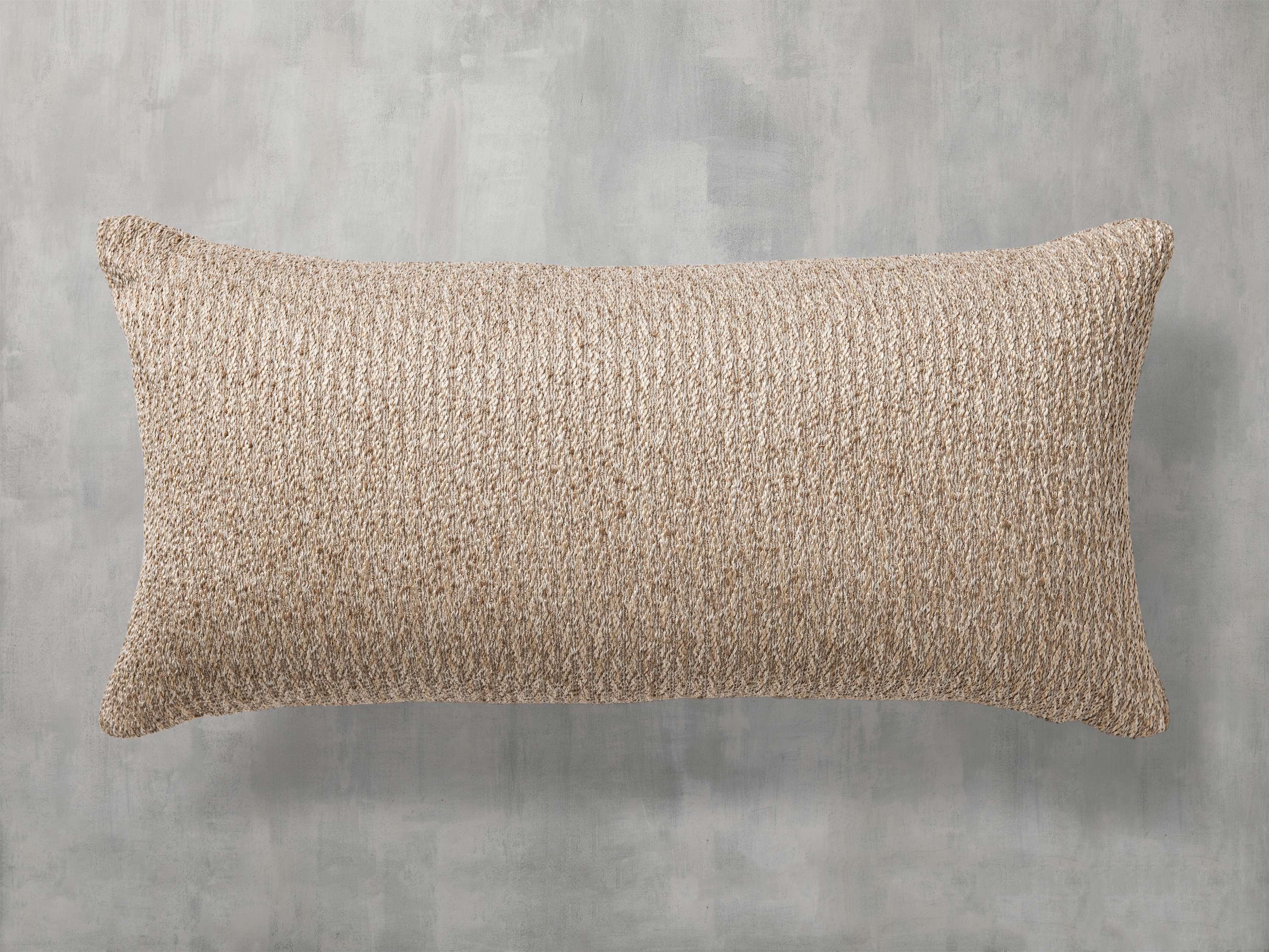 Caerula Outdoor Lumbar Pillow in Polyester Gray  Pebble - Image 0