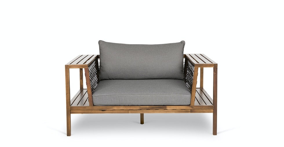 Callais 55" Outdoor Lounge Chair - Taupe Gray - Image 0