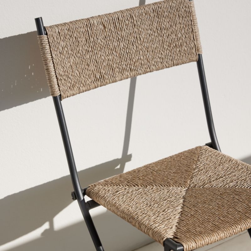 San Onofre Folding Outdoor Wicker Dining Chair - Image 2