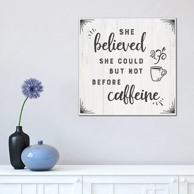 Caffiene by CAD Designs - Wrapped Canvas Textual Art Print - Image 0