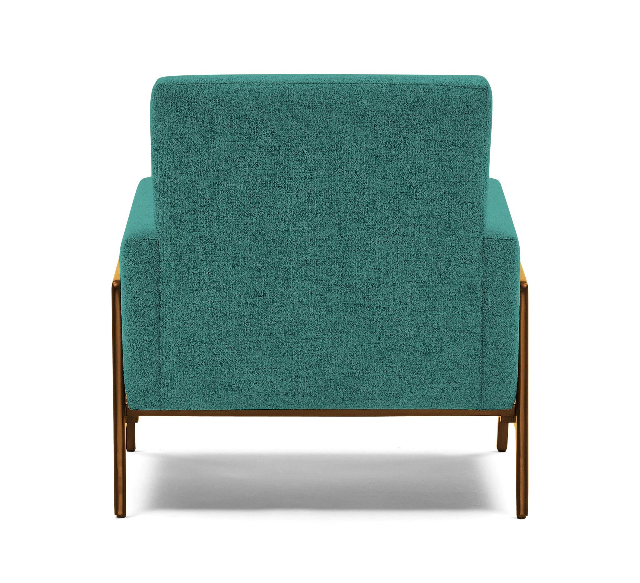 Green Clyde Mid Century Modern Chair - Essence Aqua - Mocha - Image 4