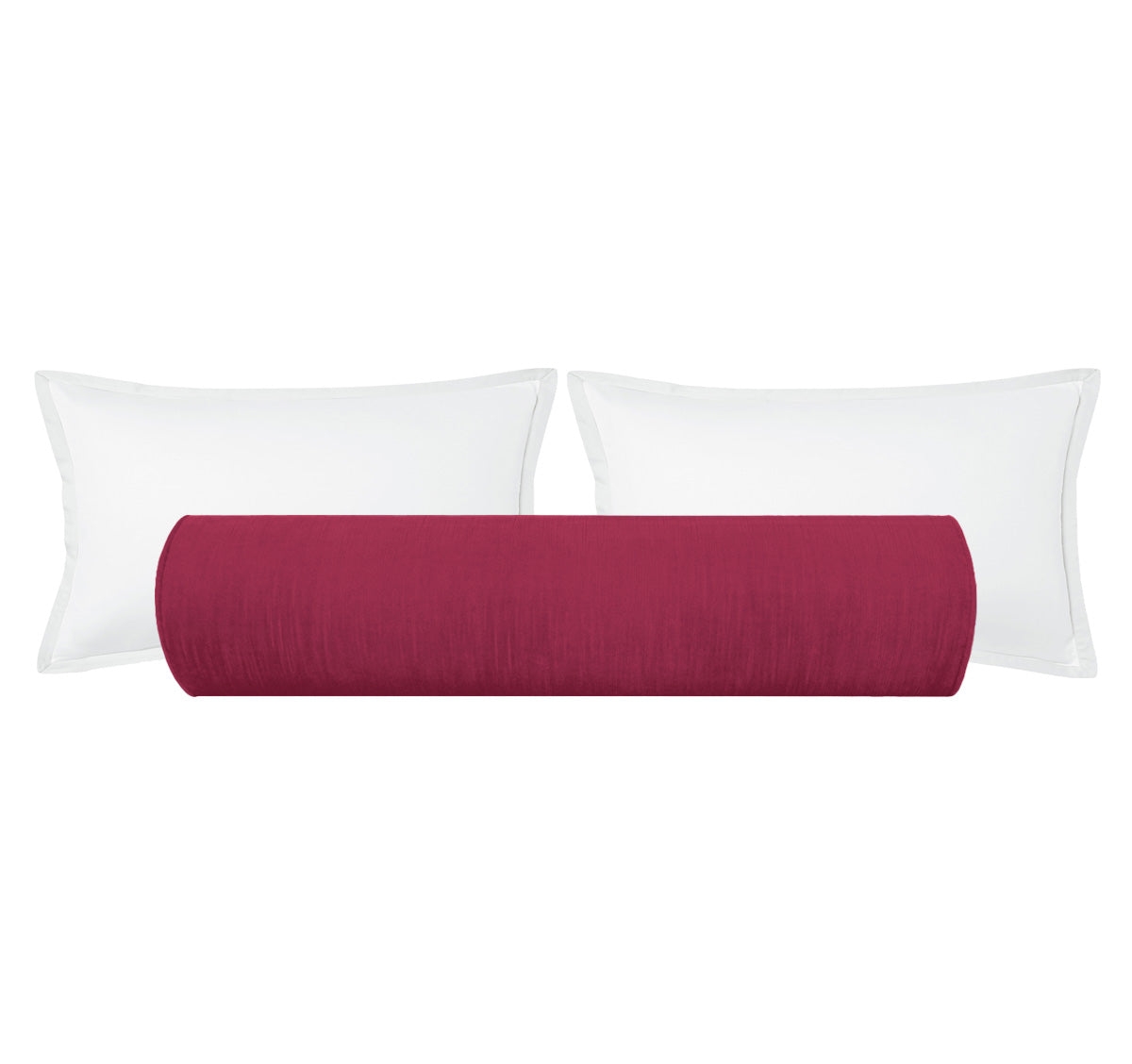 THE BOLSTER :: STRIE VELVET // MAGENTA - TWIN // 9" X 24" - Image 0