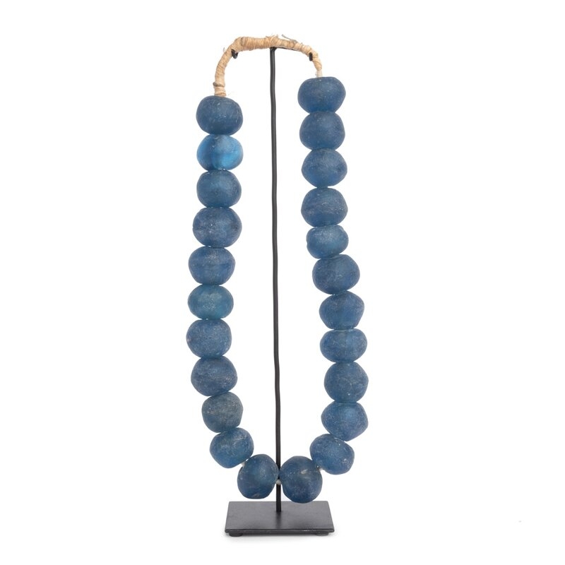 Ngala Trading Co. Ghanaian Single Glass Beads on Stand Sculpture - Image 0