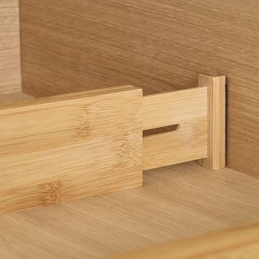 Bamboo Adjustable Drawer Divider, Natural, Set of 3 - Image 2