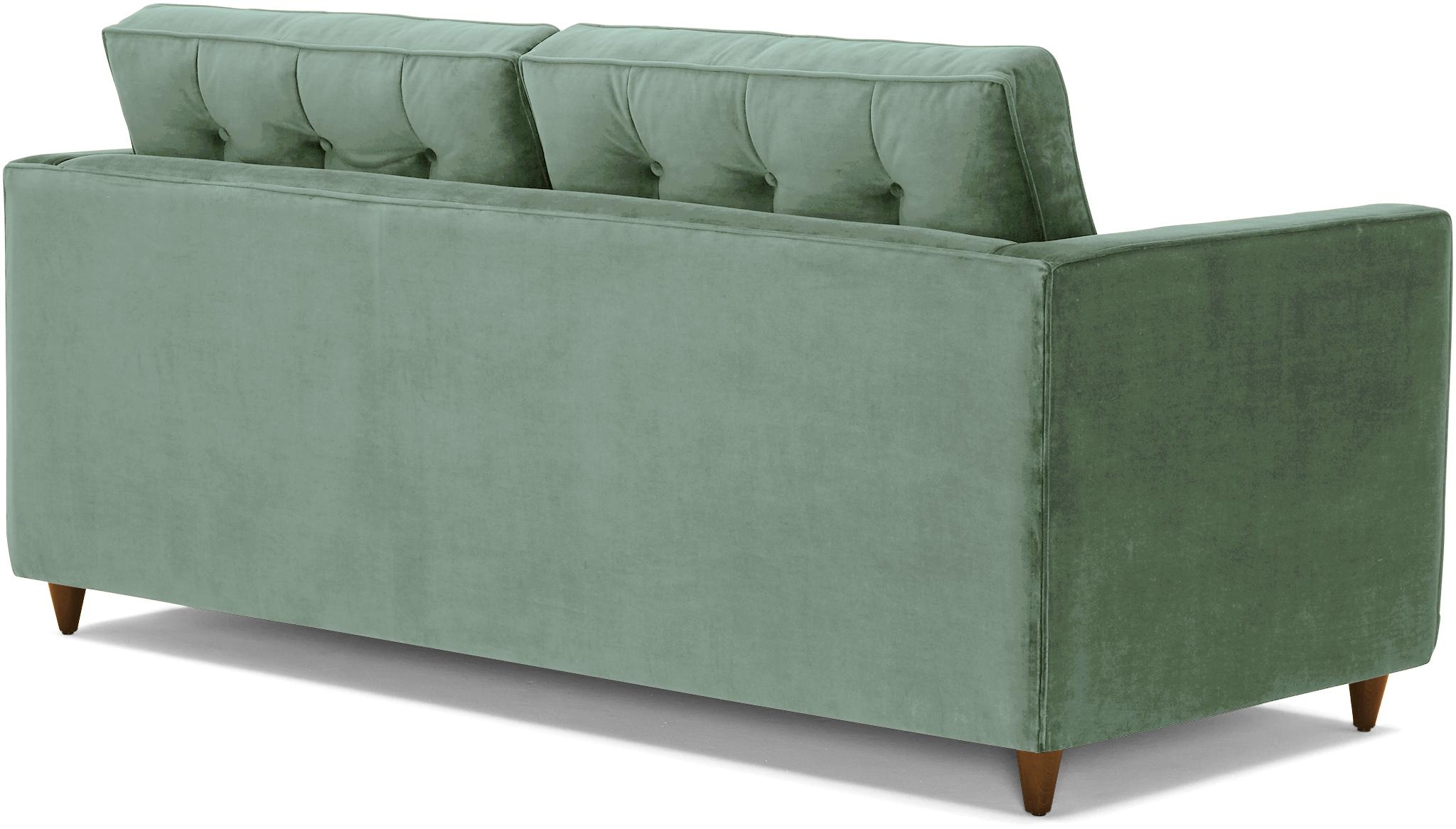 Green Braxton Mid Century Modern Sleeper Sofa - Essence Aqua - Mocha - Image 3
