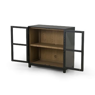 Drifted Oak & Glass Small Cabinet, Small, Drifted Black - Image 2