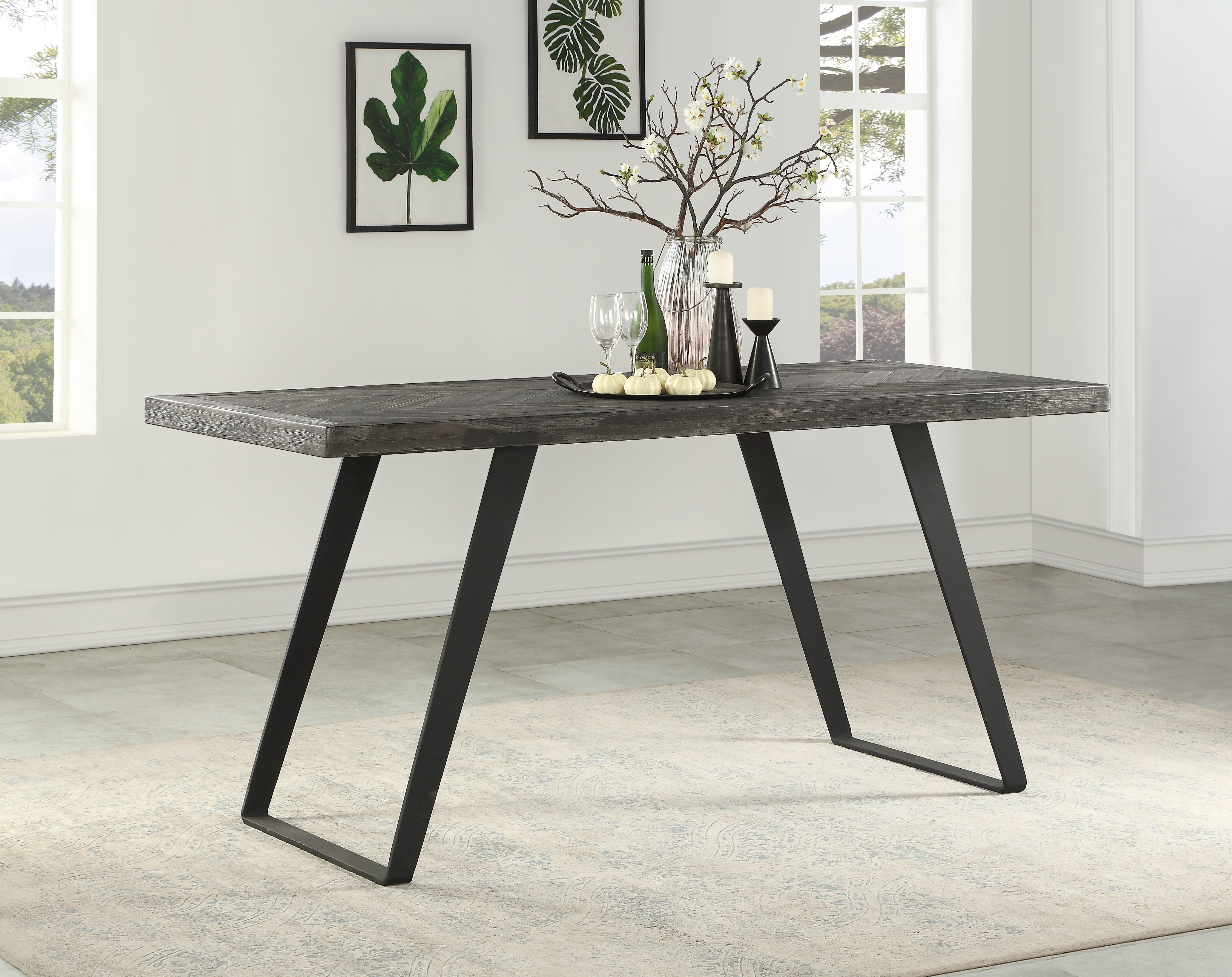Brynjulf Herringbone Dining Table Counter Height - Image 2