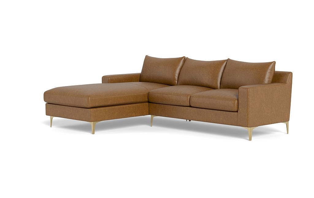 Sloan Leather Left Chaise Sectional - Image 2