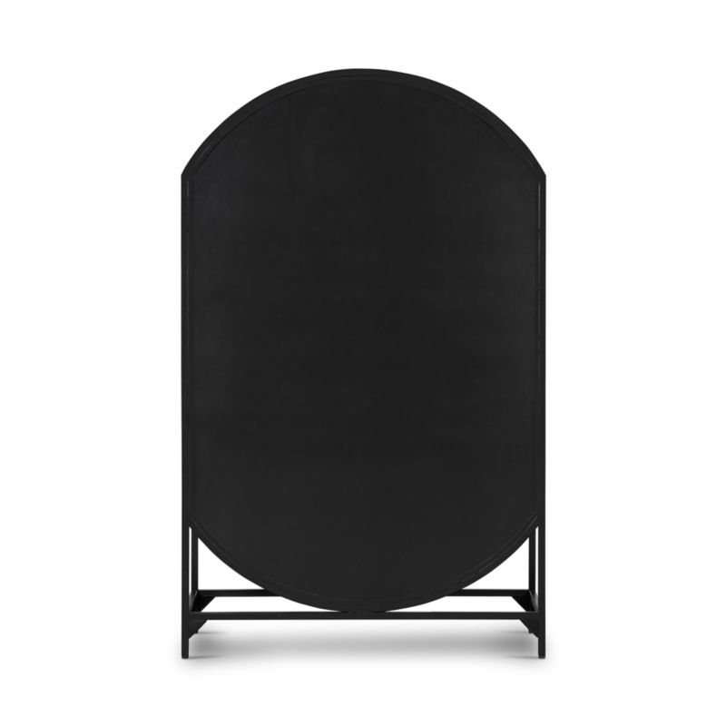 Ventana 39" Black Metal and Glass Bar Cabinet - Image 3