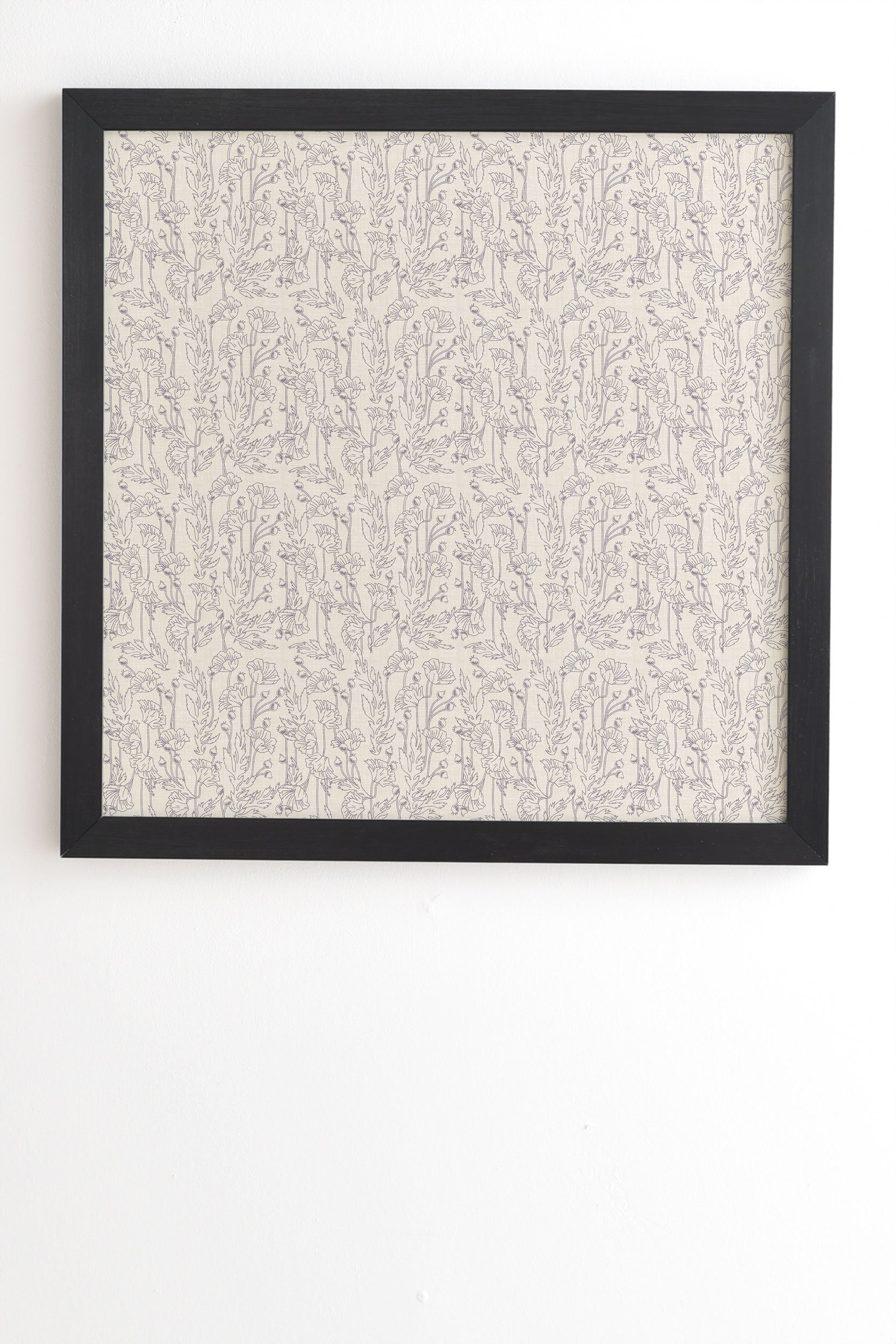 Holli Zollinger POPPY GREY Black Framed Wall Art - 8" x 9.5" - Image 1