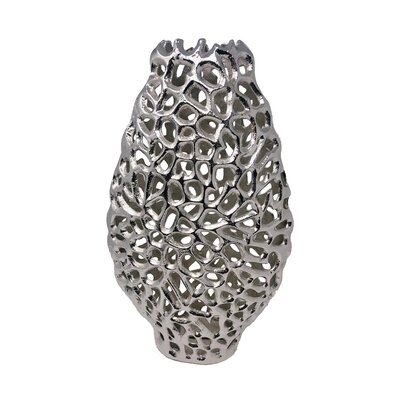Philon Silver Metal Table Vase - Image 0