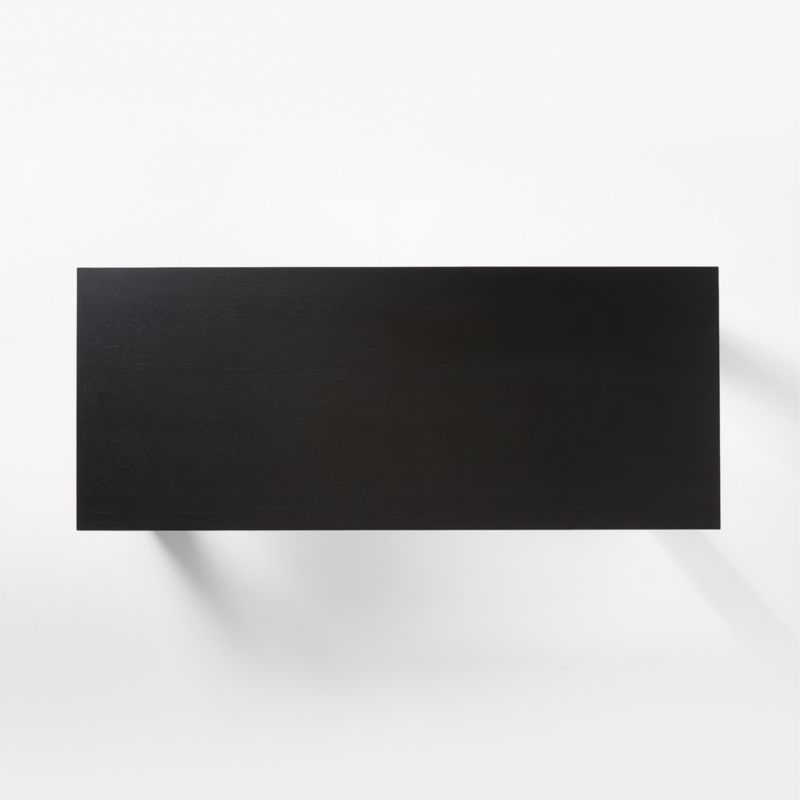 Sydney 95'' Rectangular Ebonized Oak Dining Table with Black Steel Legs - Image 5