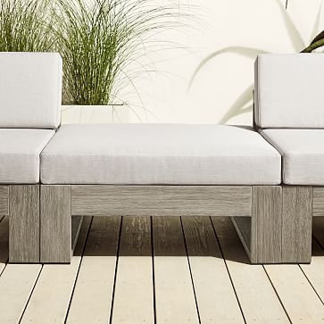 Portside 3 Pc Sectional Set 9: 3 Piece Ottoman Sectional, Driftwood - Image 2