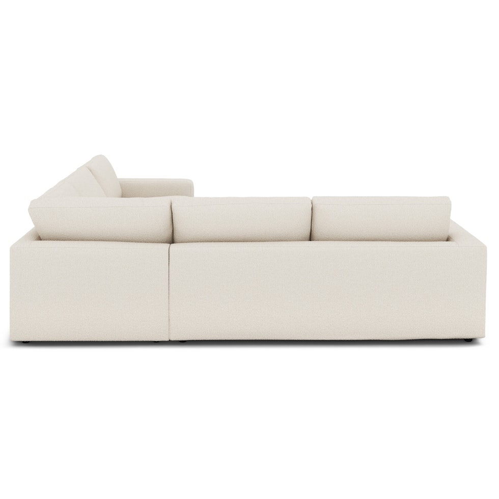 Riley 114" Corner Sectional - Ivory Wool Bouclé - Image 2
