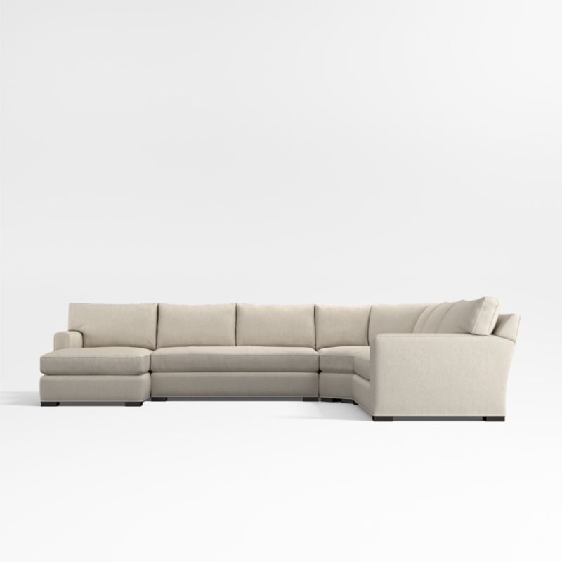 Axis 4-Piece L-Shaped Wedge Bench Sectional Sofa with Chaise Lounge - Image 1