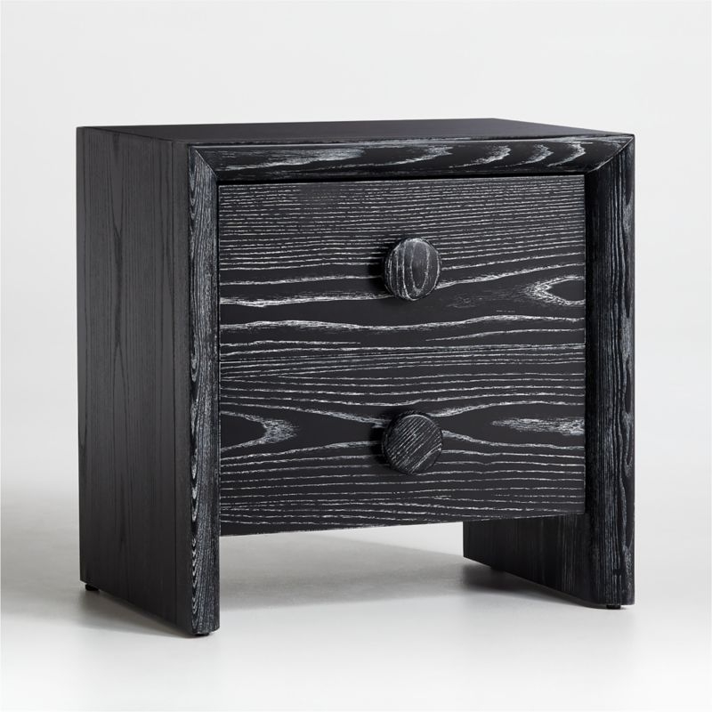 Altamont Black 2-Drawer Nightstand - Image 2