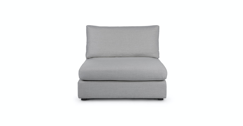 Beta 39.5" Armless Chair Module - Summit Gray - Image 1