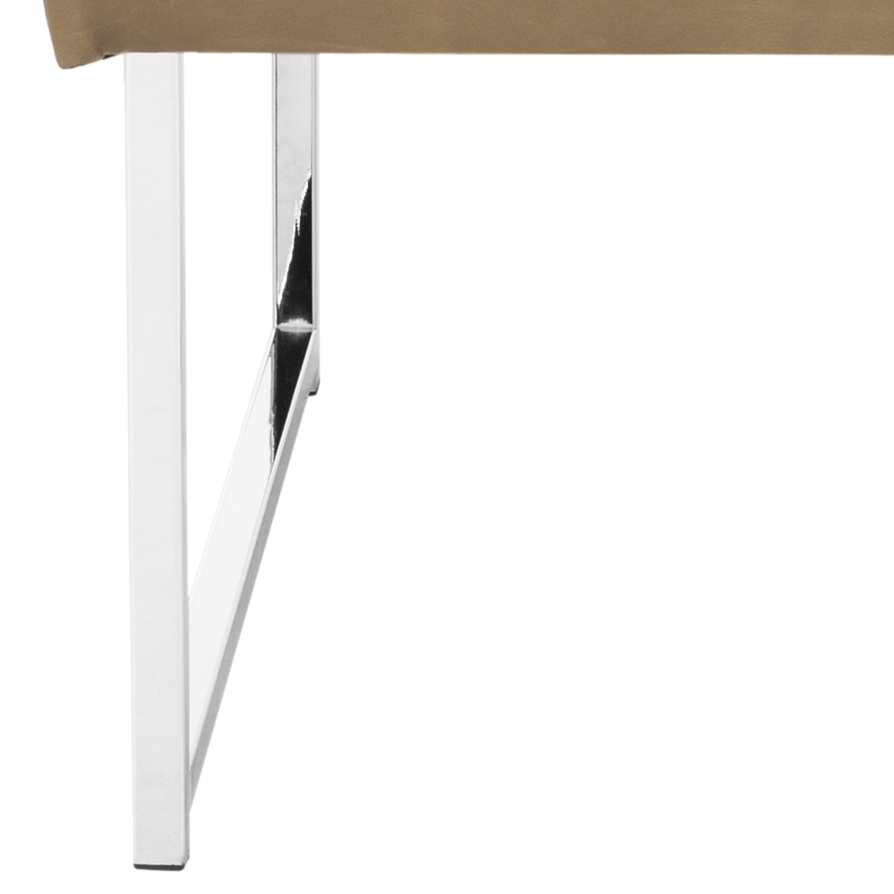 Hadley Leather Tufted Accent Chair - Antique Taupe - Safavieh - Image 5