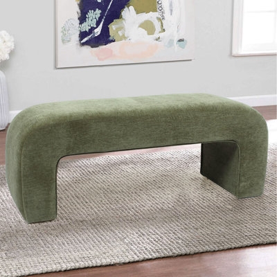 Tanaka Chenille Upholstered Bench - Image 0
