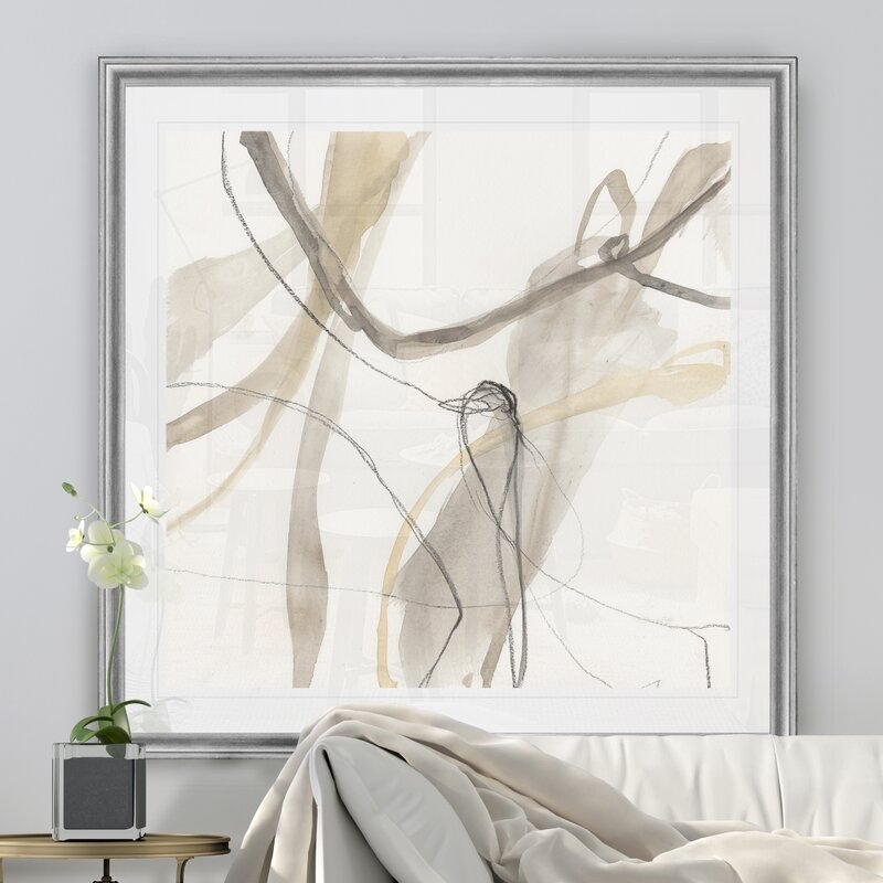 Neutral Momentum III-Wrapped Canvas Print, Silver Frame - Image 2