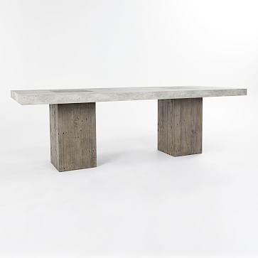 Two-Toned Reclaimed Wood 94" Rectangle Dining Table, Reclaimed Pine - Image 1