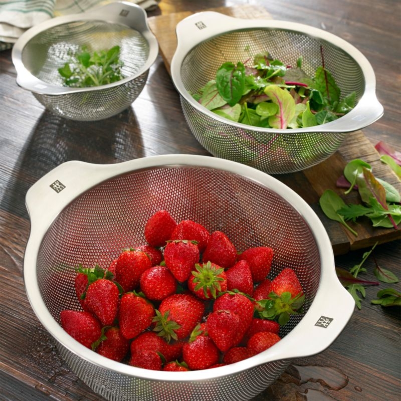 ZWILLING ® Prep Stainless Steel Nesting Bowls and Strainers, Set of 6 - Image 2