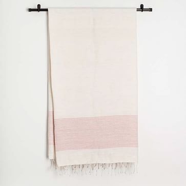 Riviera Handwoven Cotton Bath Towel, Blush - Image 2