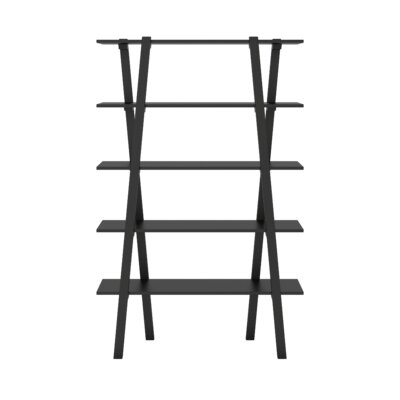 Brutus 73" H x 47.25" W Solid Wood Etagere Bookcase - Image 0