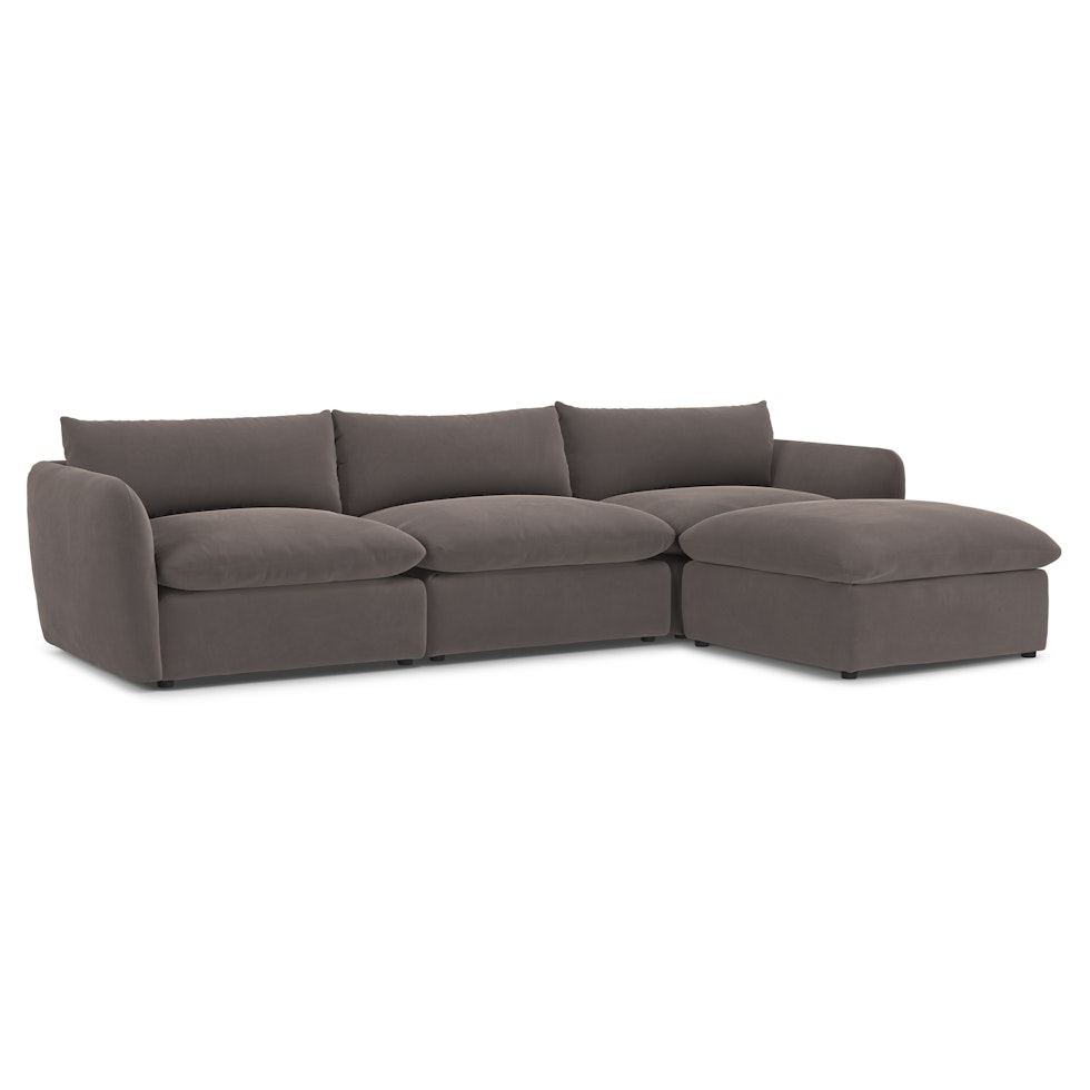 Leigh 131.5" Modular Sectional - Hale Warm Gray - Image 0