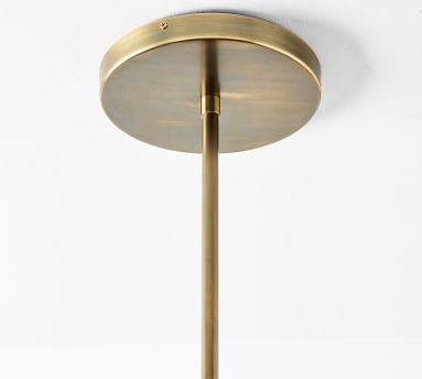Oakley Glass Globe Linear Chandelier, Bronze &amp; Antique Brass - Image 4