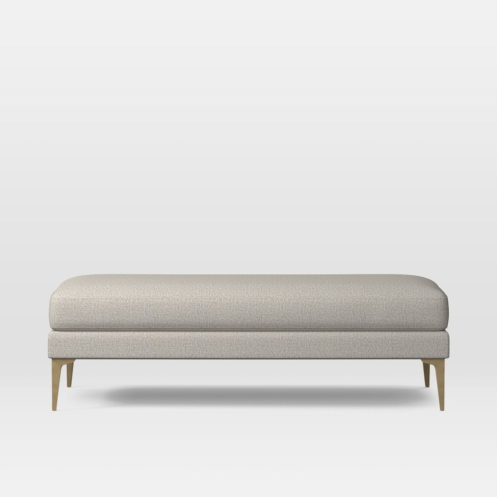 Andes Bench, Poly , Twill, Dove, Blackened Brass - Image 0