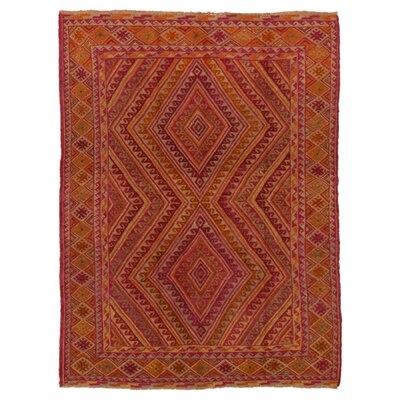 One-of-a-Kind Jianah Hand-Knotted New Age 4'9" X 6'4" Wool Area Rug in Purple - Image 0