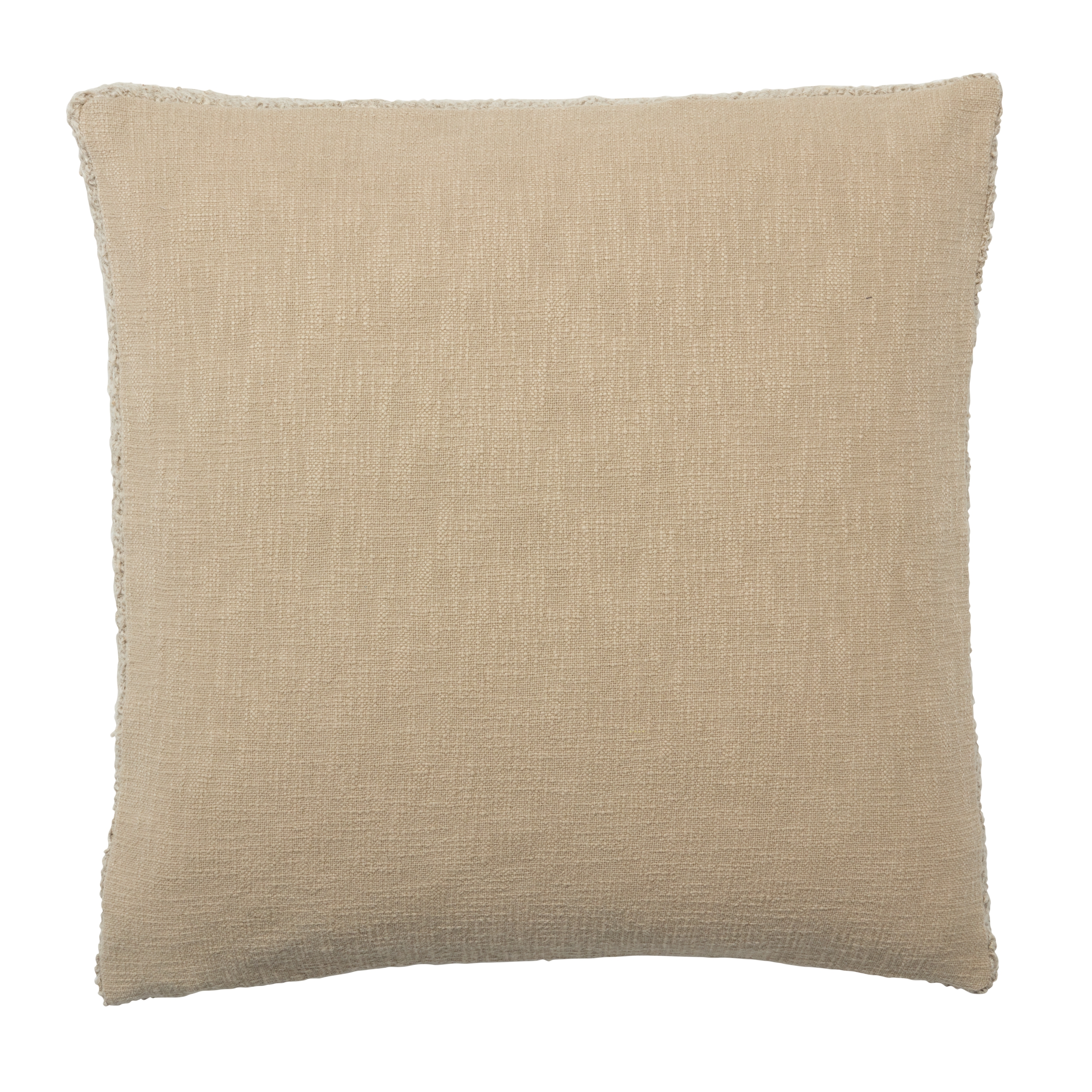 Tordis KLA02 Handmade Solid Taupe Pillow Cover (22") - Image 1