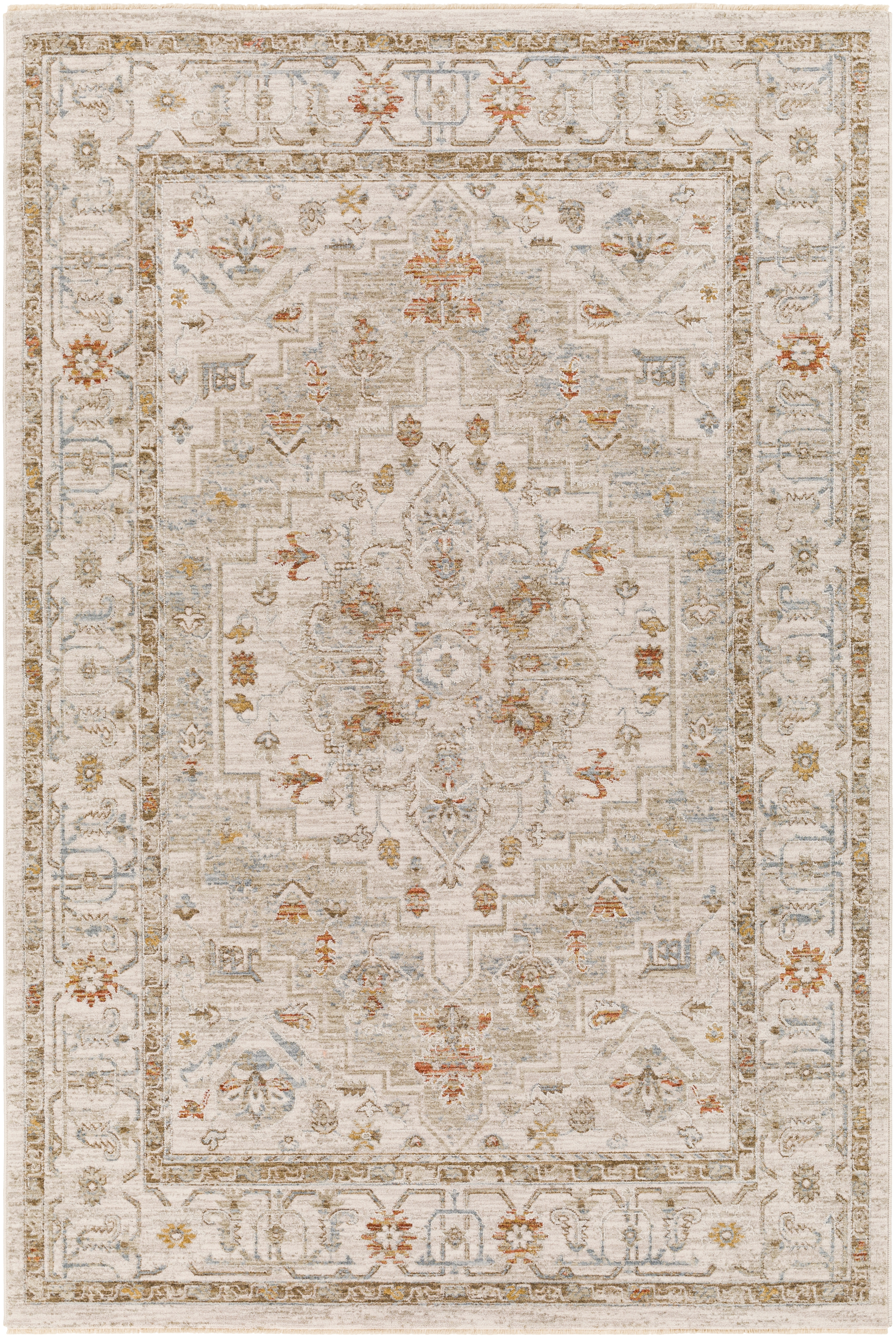 Avant Garde Beige Indoor 5'3" x 5'3" Machine Woven Rug - Image 0