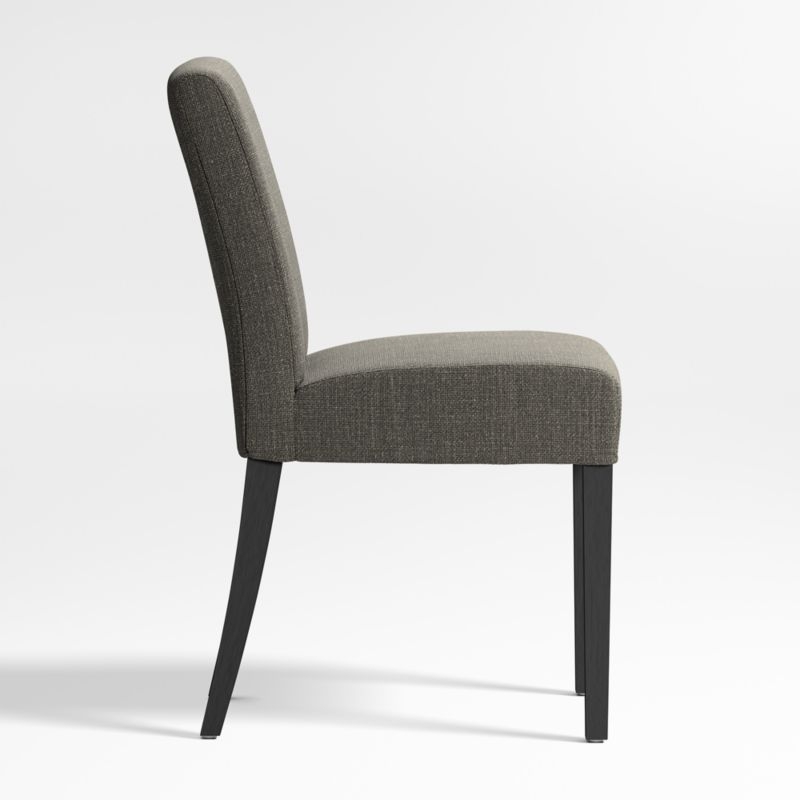 Lowe Charcoal Grey Upholstered Dining Chair with Ebony Wood Legs - Image 3