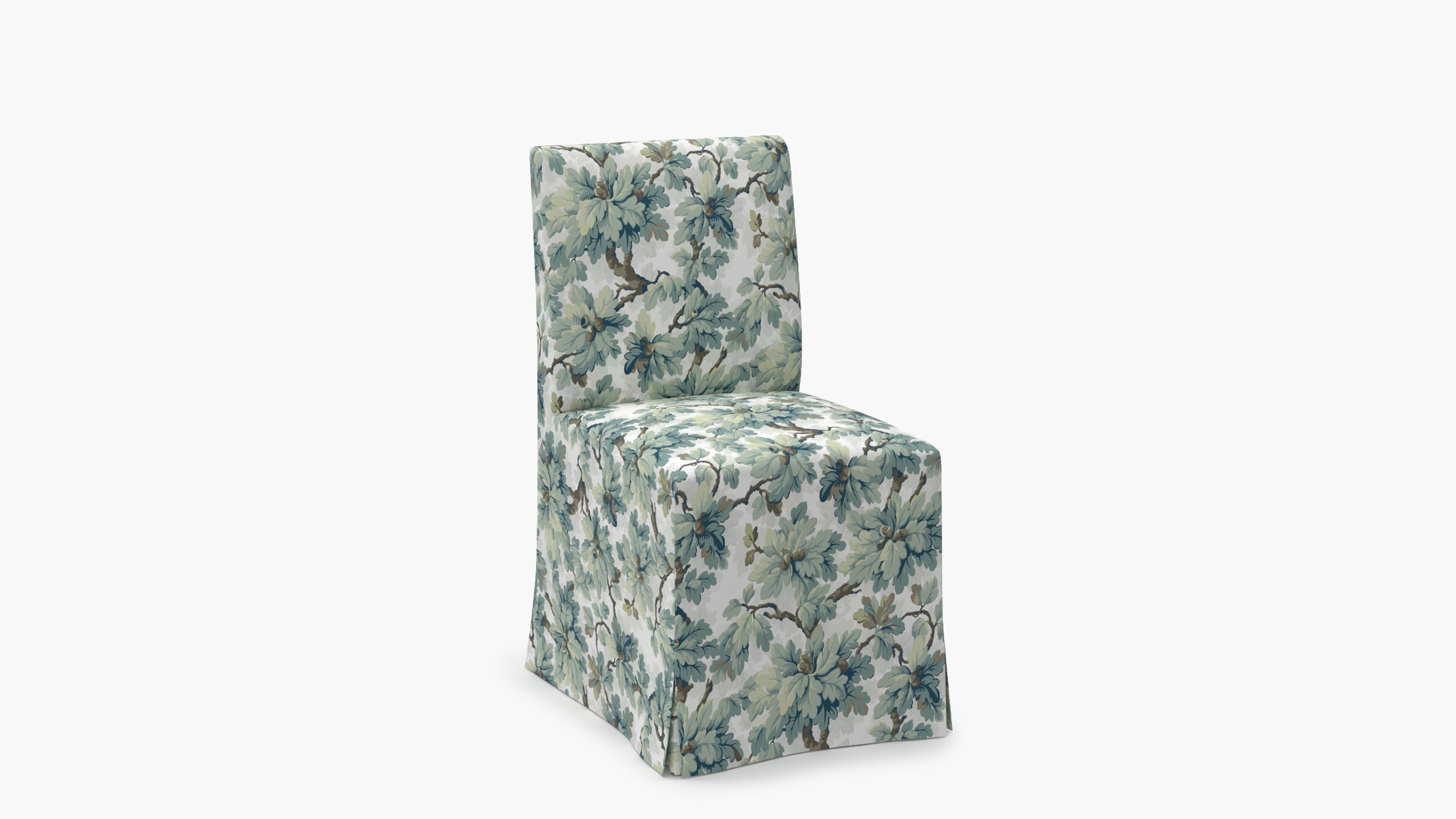 Slipcovered Signature Dining Chair, Sage Woodland - Image 1