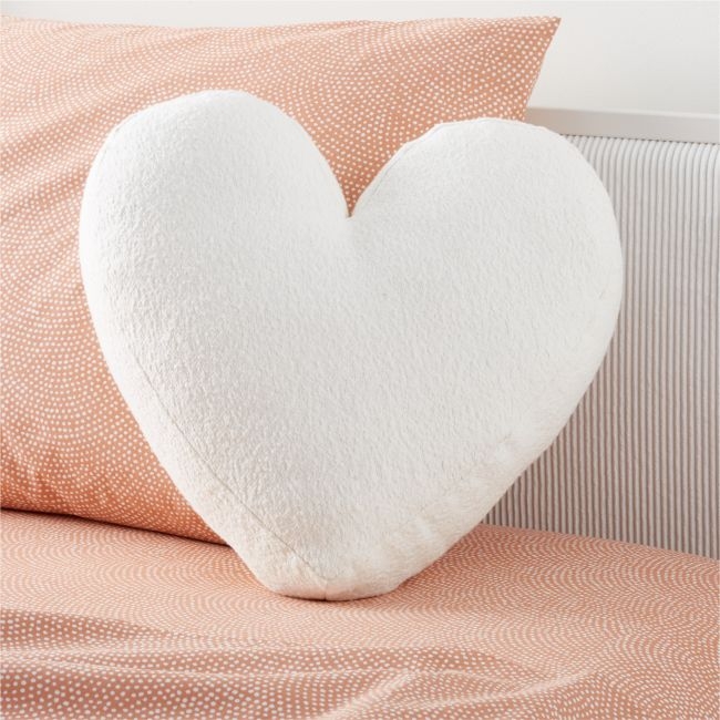 XO Heart-Shaped Kids Throw Pillow by Leanne Ford - Image 0