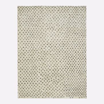Hand Knotted Jute Diamonds Rug, 5'x8', Natural - Image 0
