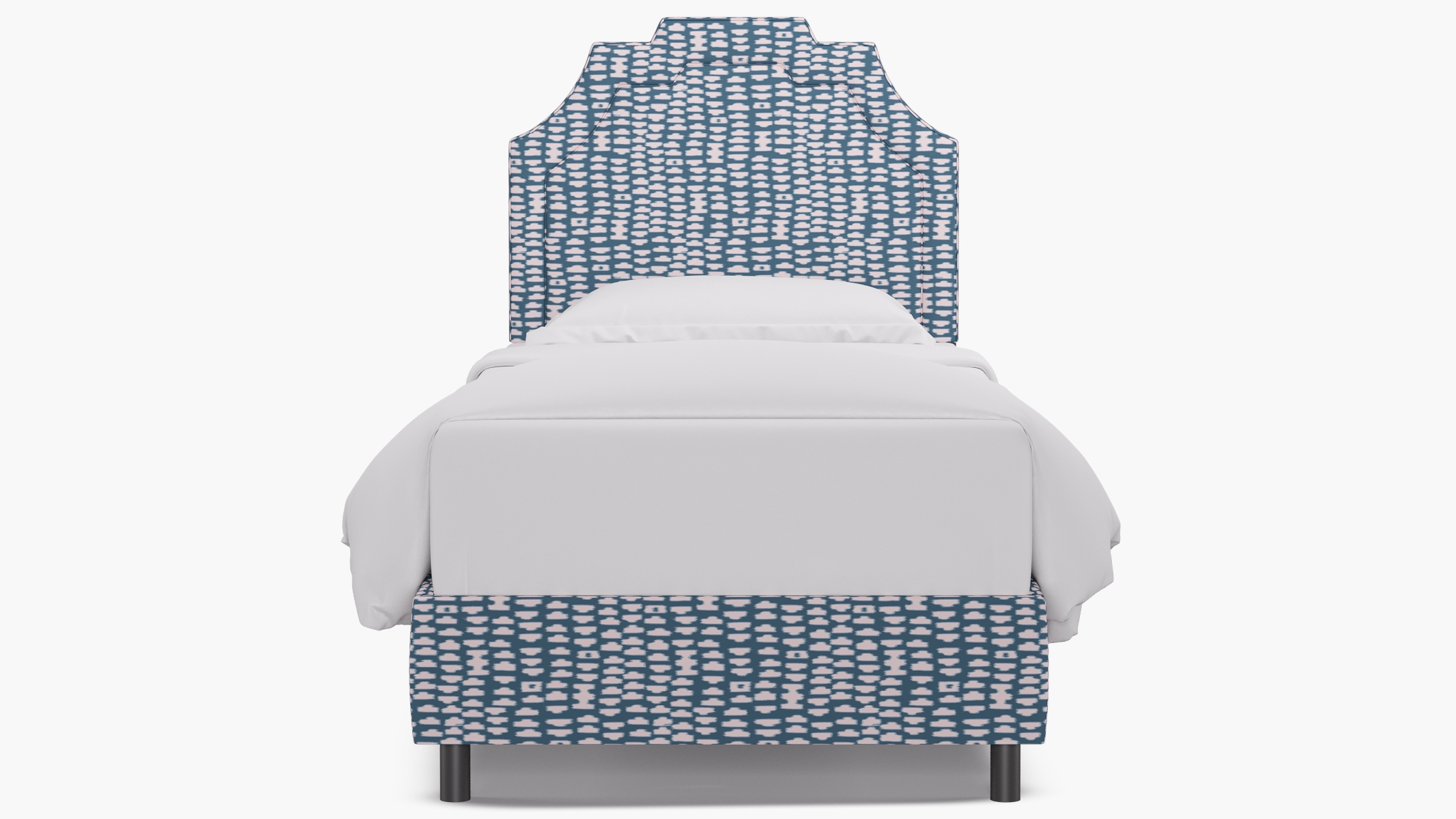 Art Deco Bed, Dusty Blue Odalisque, Twin - Image 0