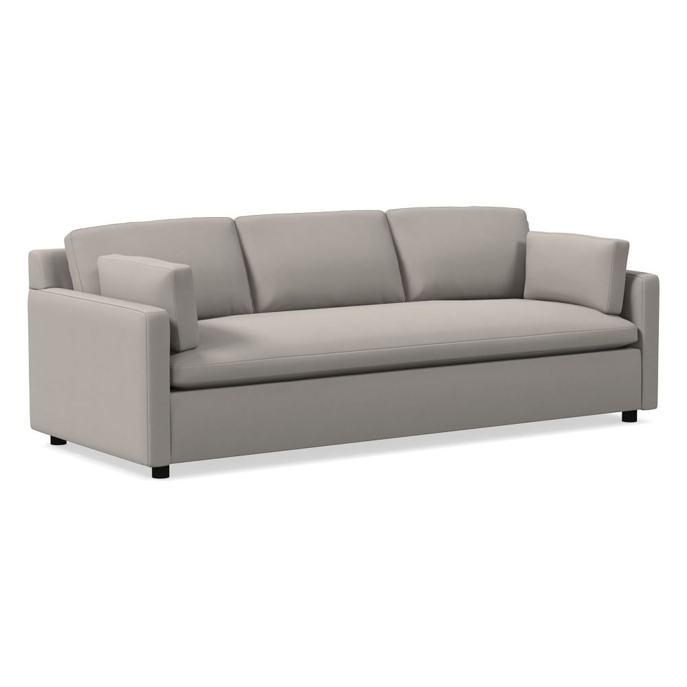 Marin 94" Sofa, Down, Performance Velvet, Silver, Concealed Support - Image 0