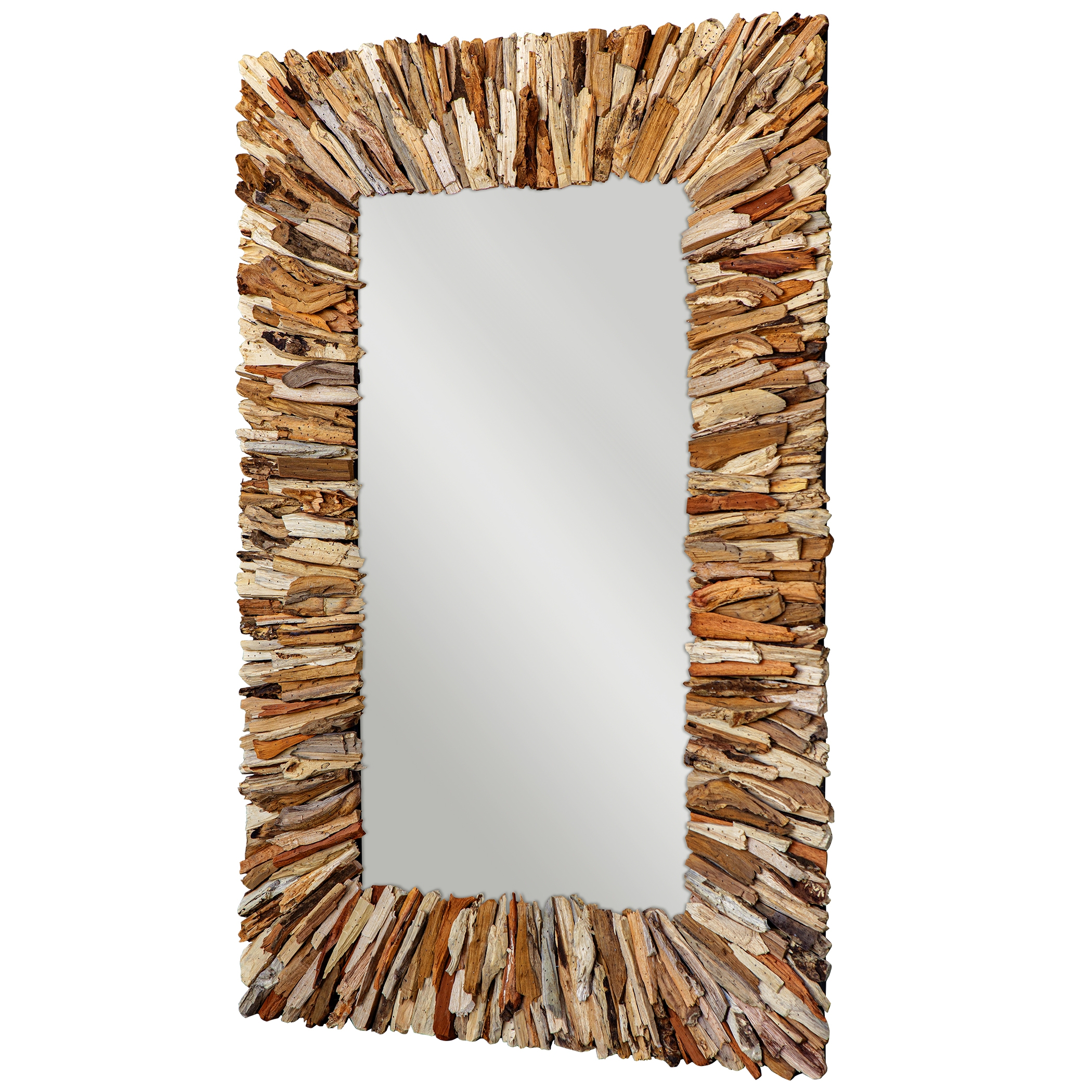 Teak Branch Rectangular Mirror - Image 3