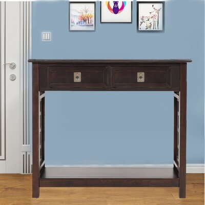 Console Table With 2 Drawers And Bottom Shelf - Image 0
