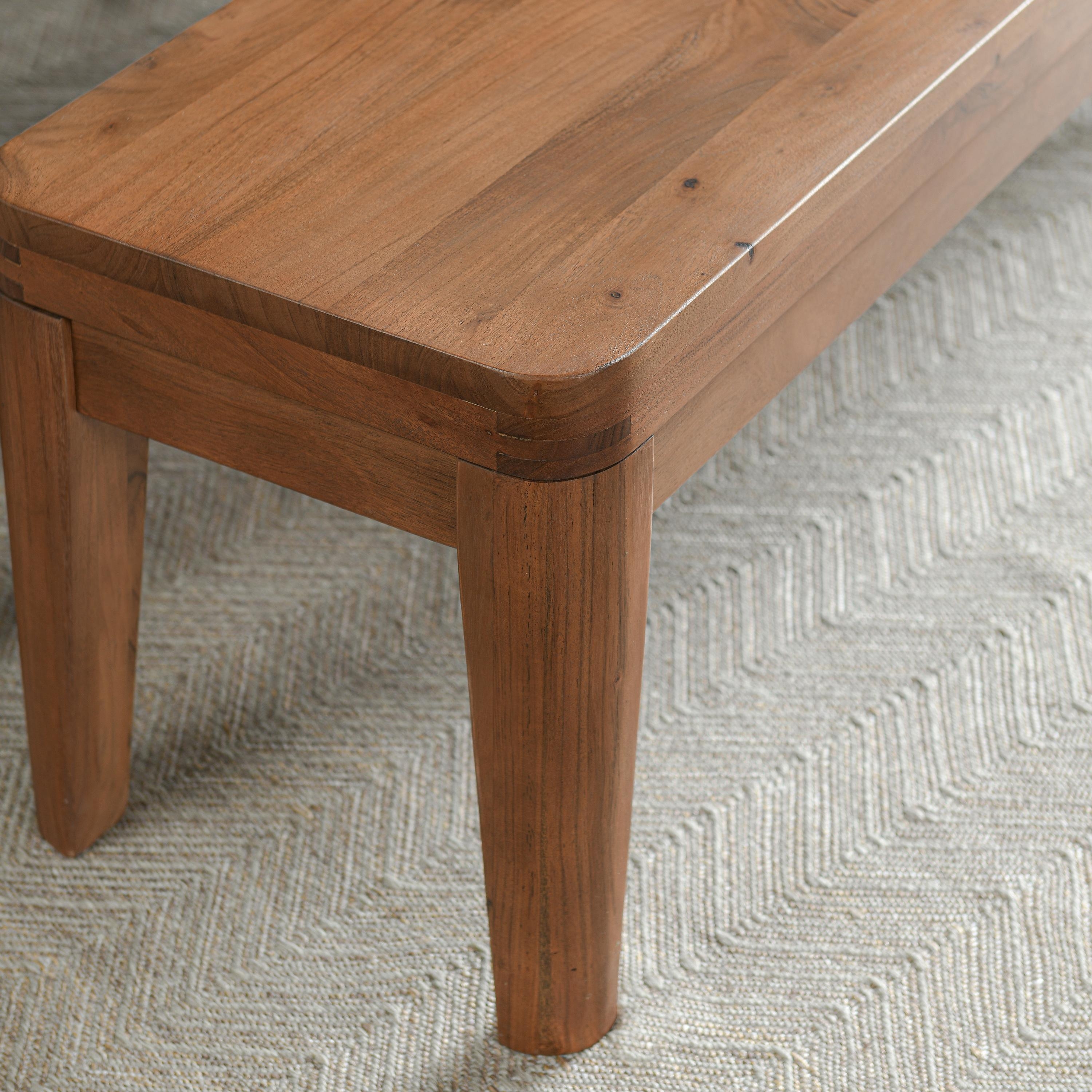 Arno Acacia Wood 64" Bench Natural - Image 6