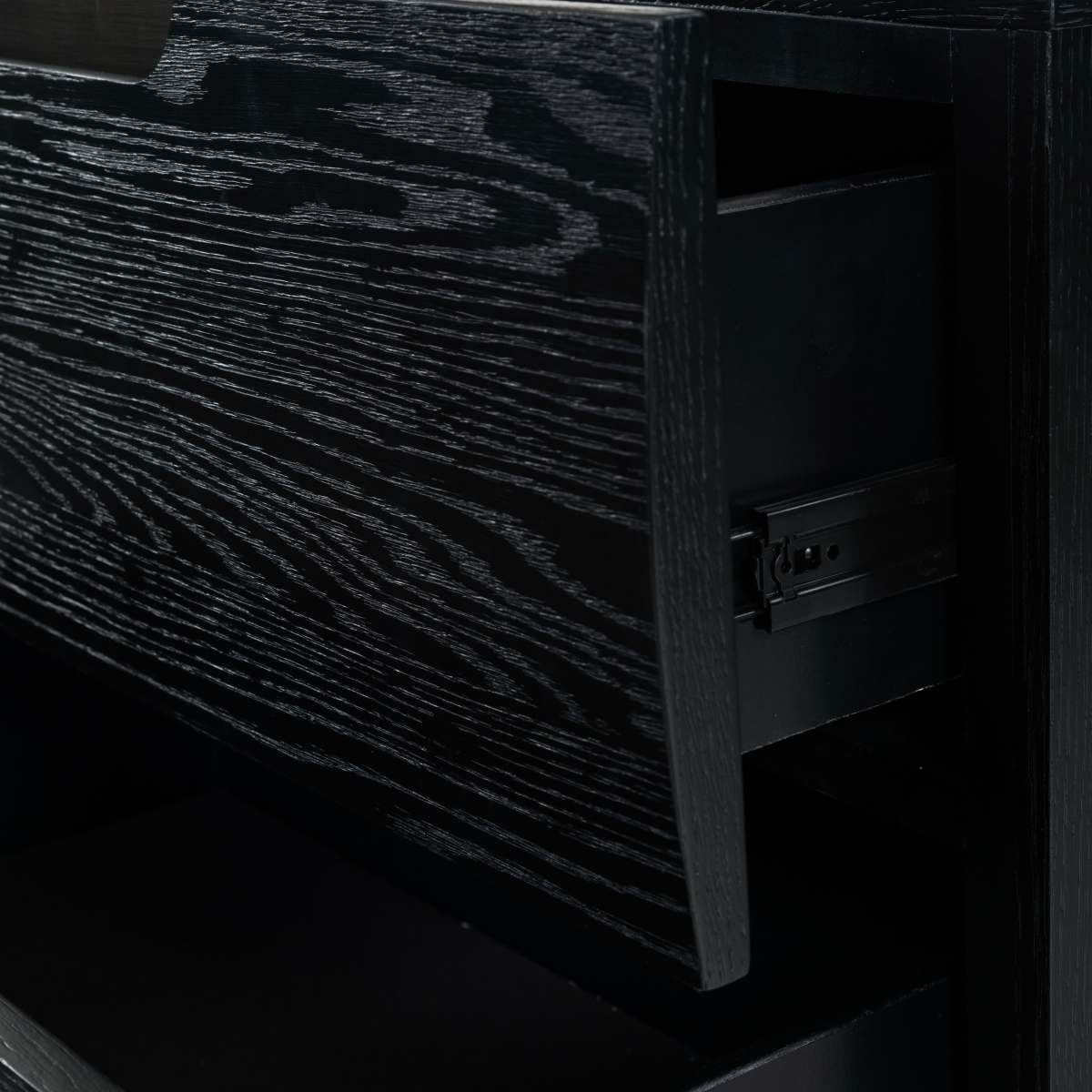 Beethoven 2 Drawer Nightstand - Black - Image 2